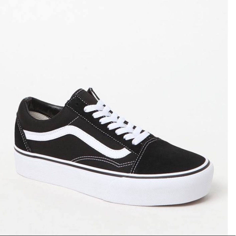 Black Vans - Platform WORN ONCE